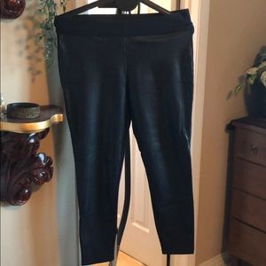 Leather like Navy blue leggings
